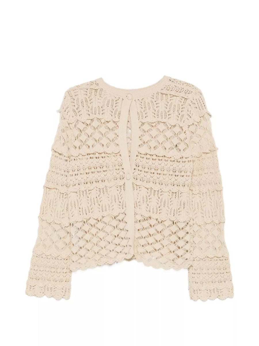 Semicouture Cardigan in cotone Zilla, view 2