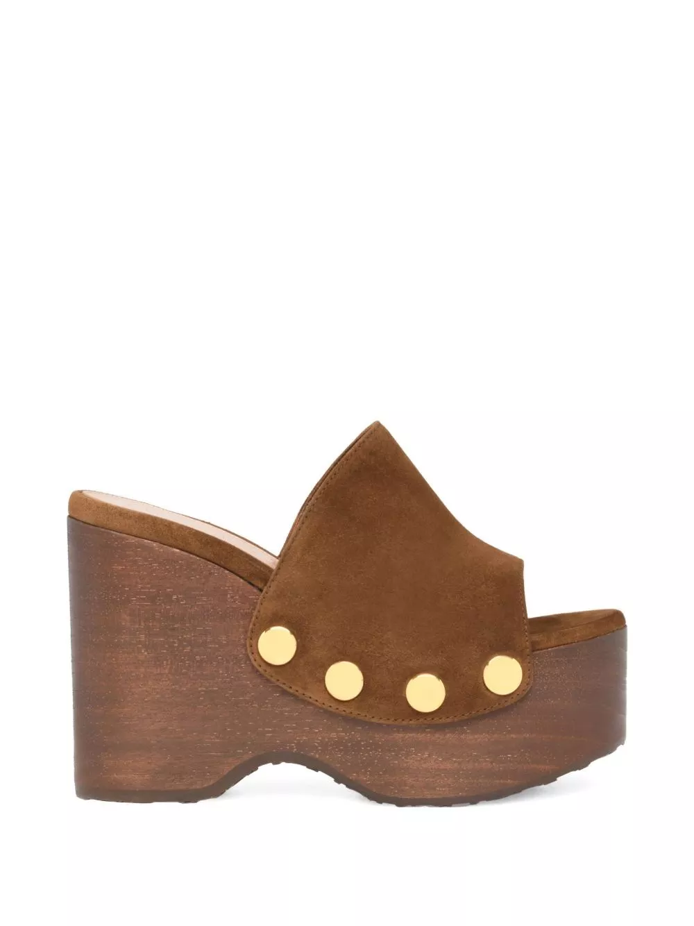 Gianvito rossi Sandali con zeppa in pelle scamosciata