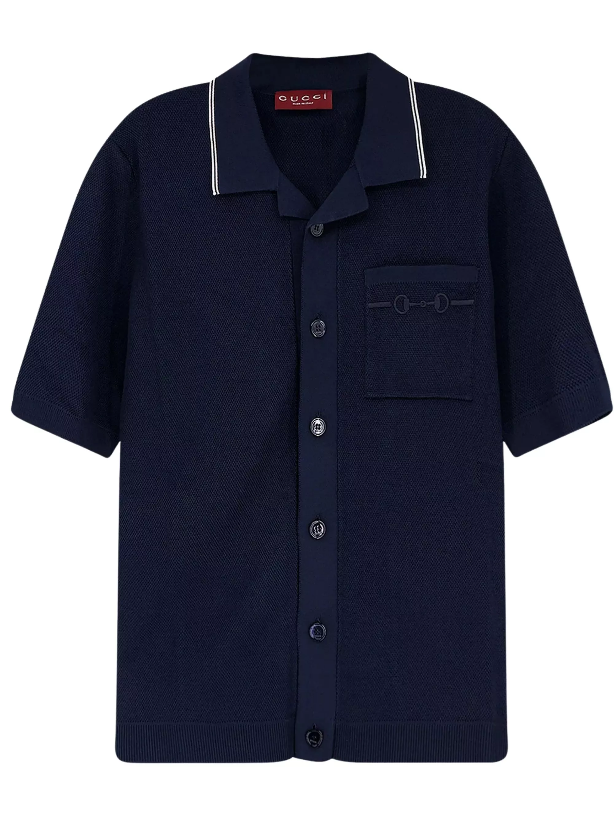Gucci la polo con ricamo a morsetto