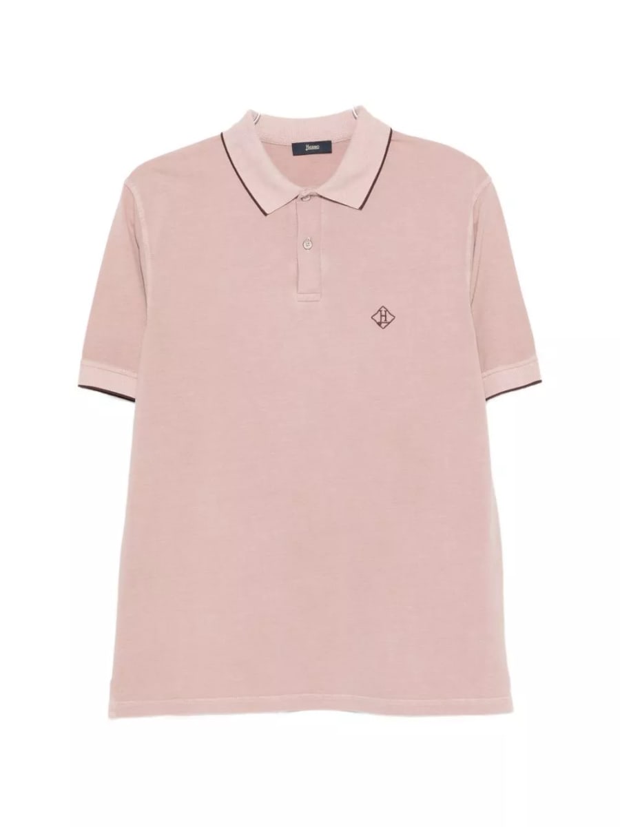 Herno la polo in cotone con logo