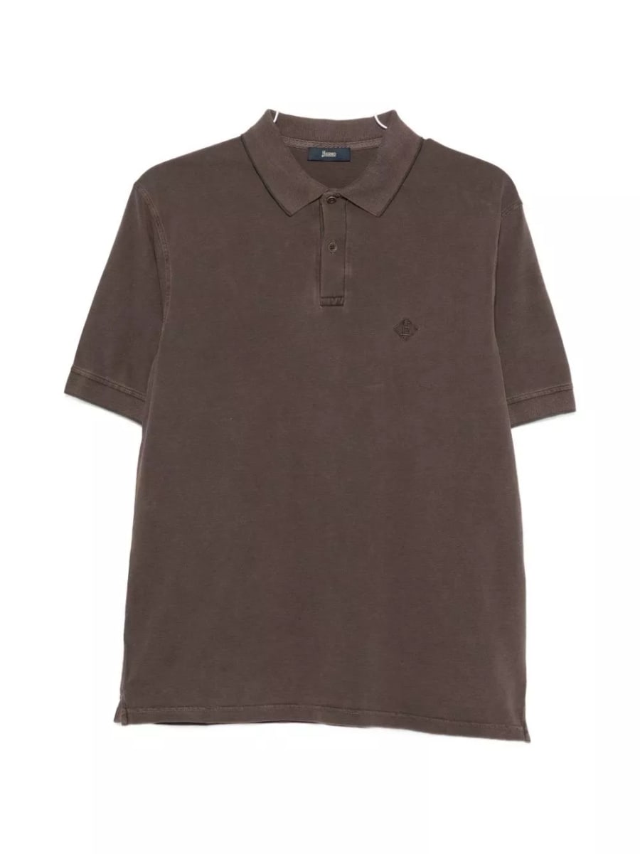 Herno la polo in cotone con logo