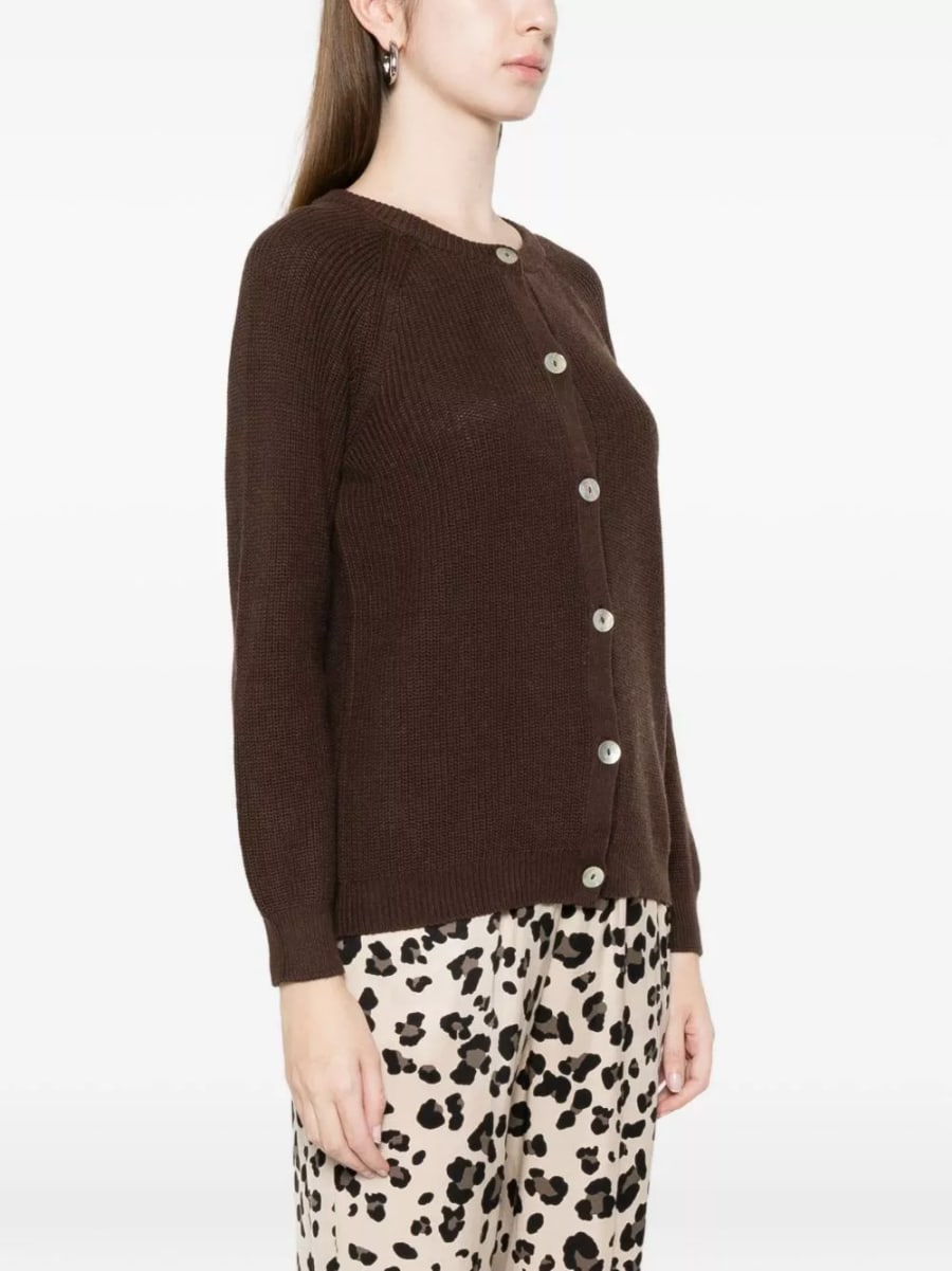 Beyou Cardigan in cotone e cashmere, view 3