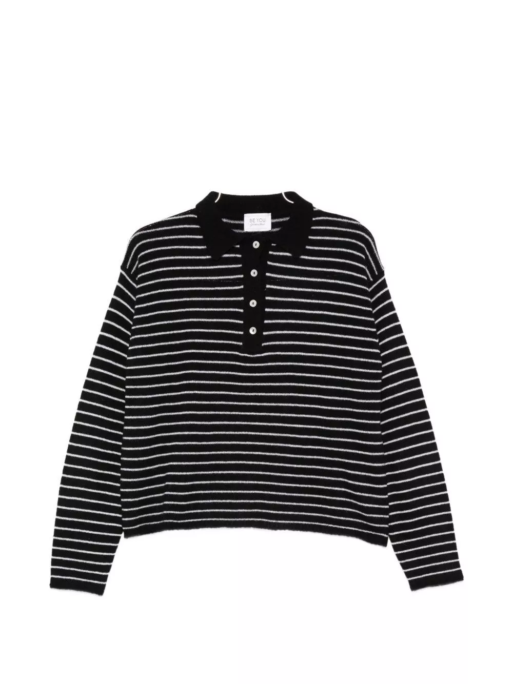 Beyou la polo in cashmere a righe