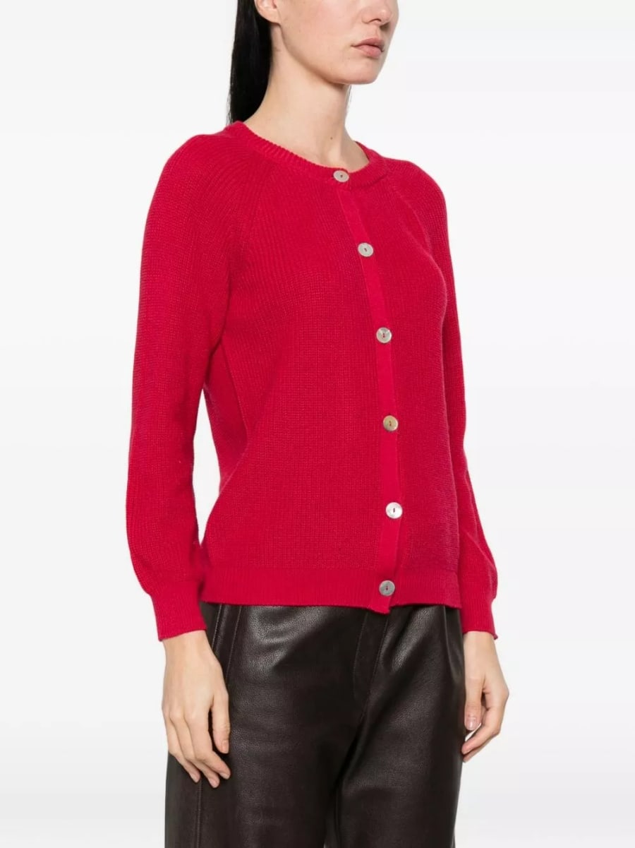 Beyou Cardigan in cotone e cashmere, view 2
