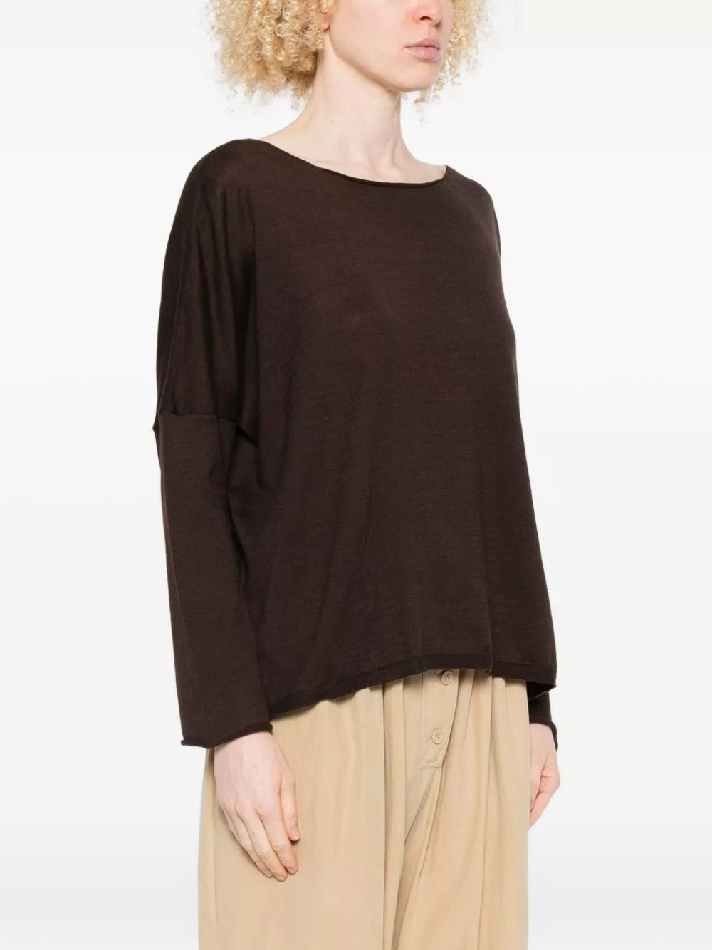 Beyou Maglione in misto cashmere e cotone, view 2