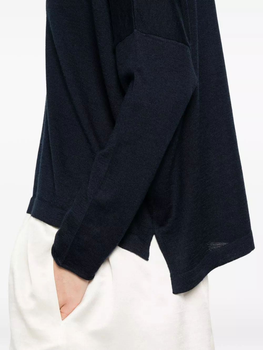 Beyou Maglione in cashmere e seta con scollo a V, view 2