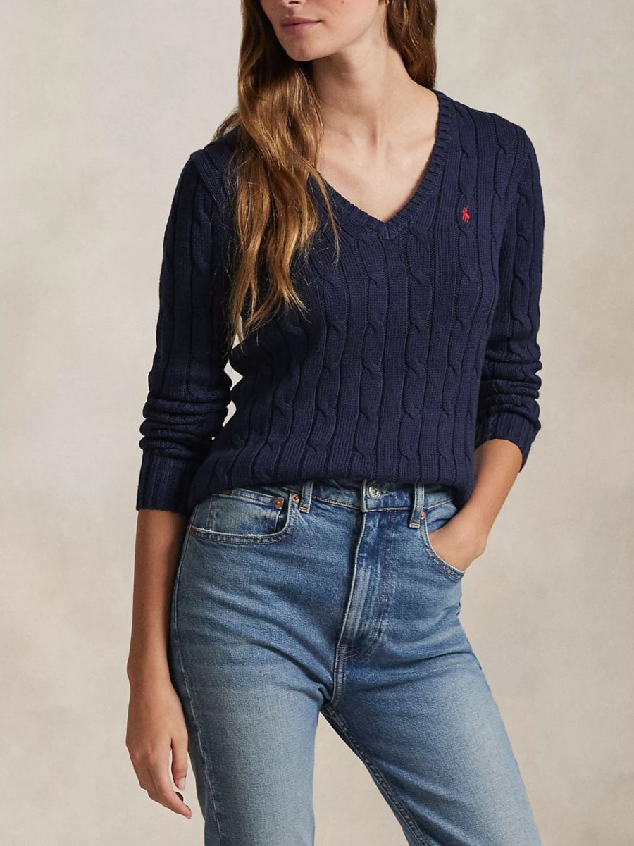 Polo Ralph Lauren Maglione in maglia cable con logo, view 2
