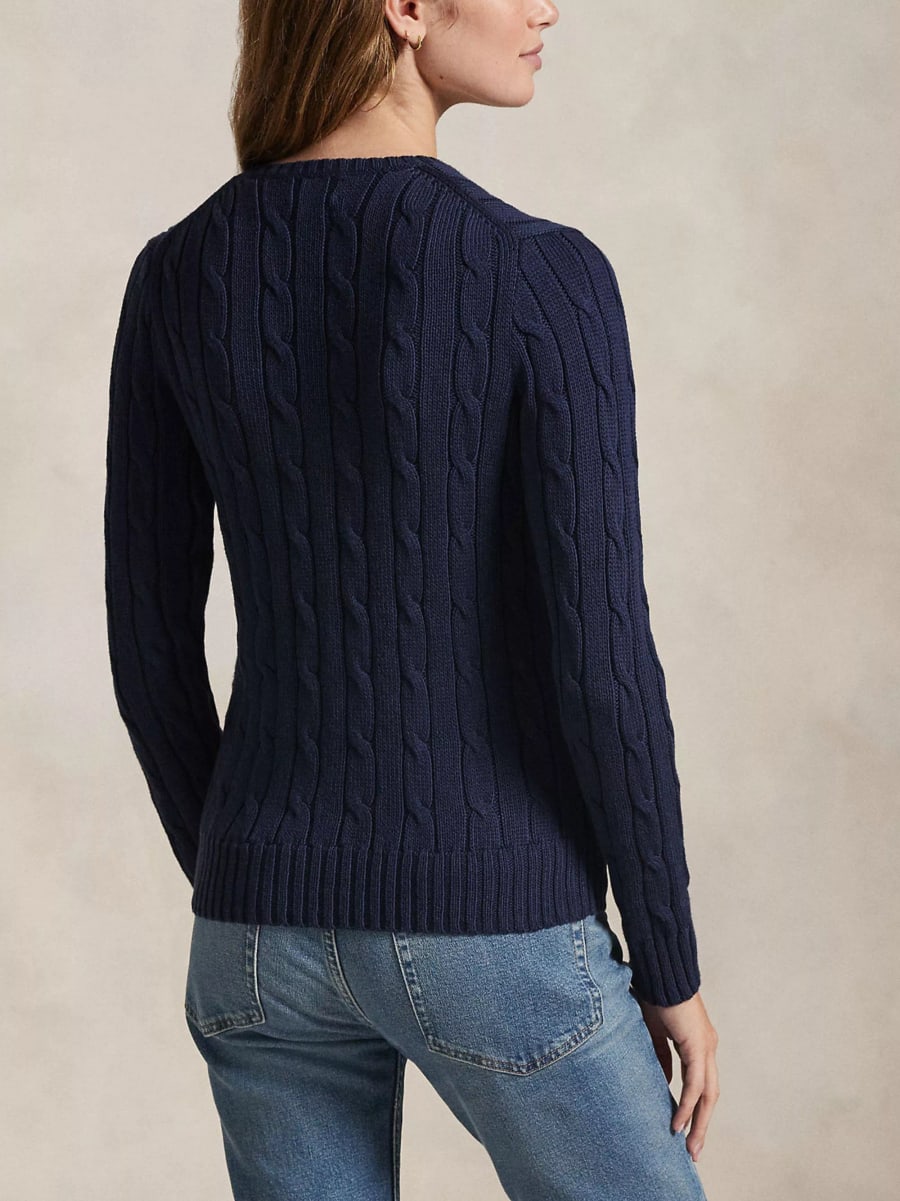 Polo Ralph Lauren Maglione in maglia cable con logo, view 3