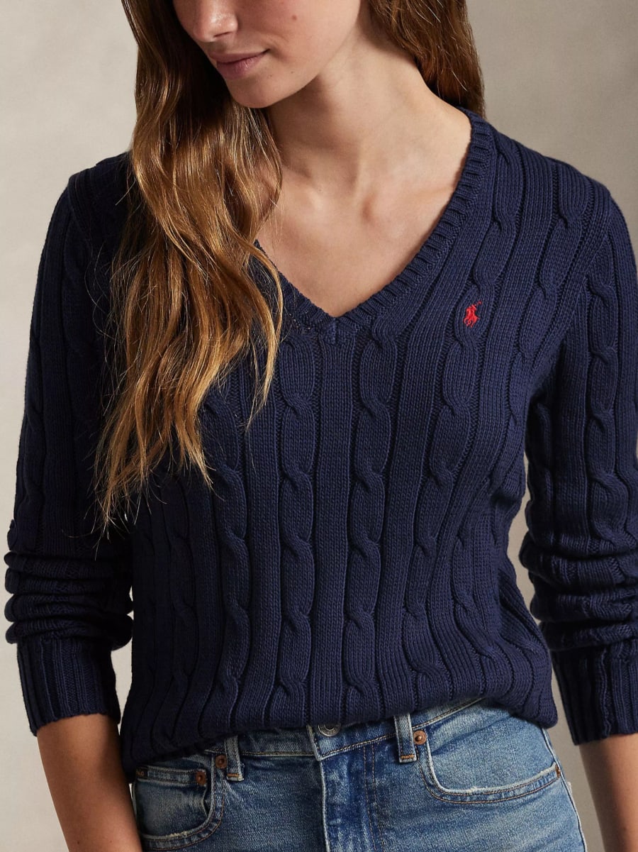 Polo Ralph Lauren Maglione in maglia cable con logo, view 4