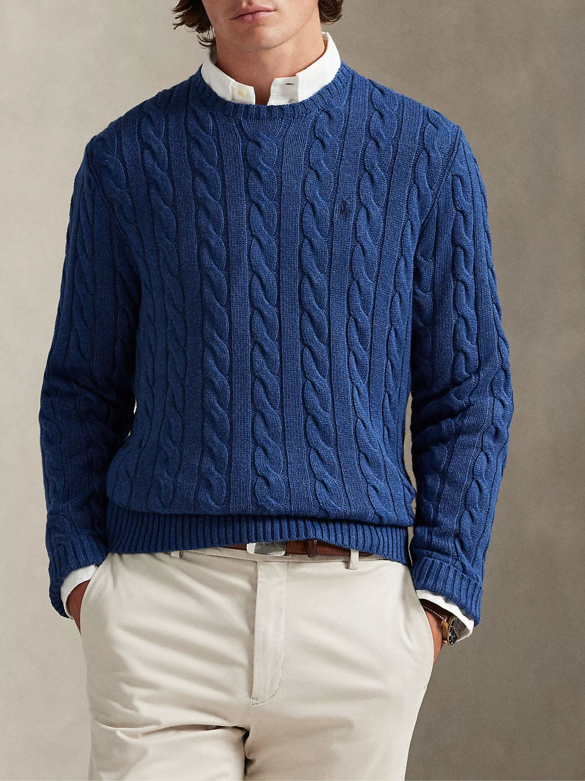 Polo Ralph Lauren Maglione in maglia cable con logo, view 2