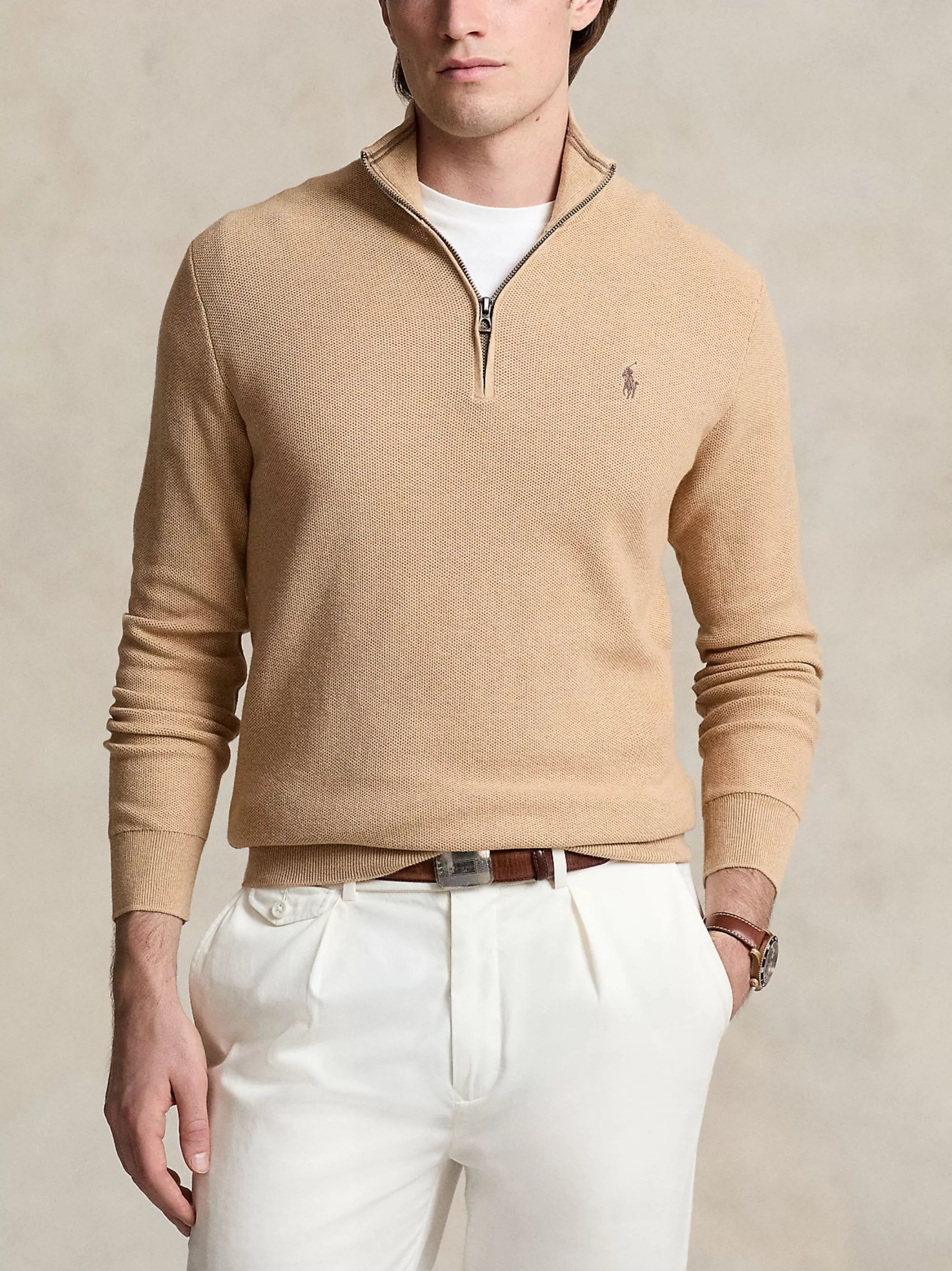 Polo Ralph Lauren Maglione con zip a metà, view 2