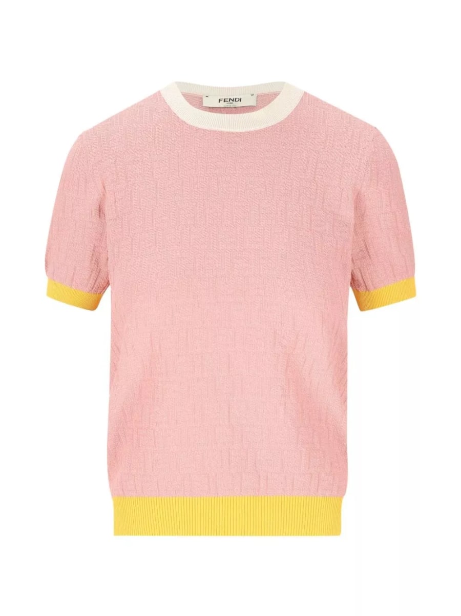 Fendi Maglione in misto cotone e seta