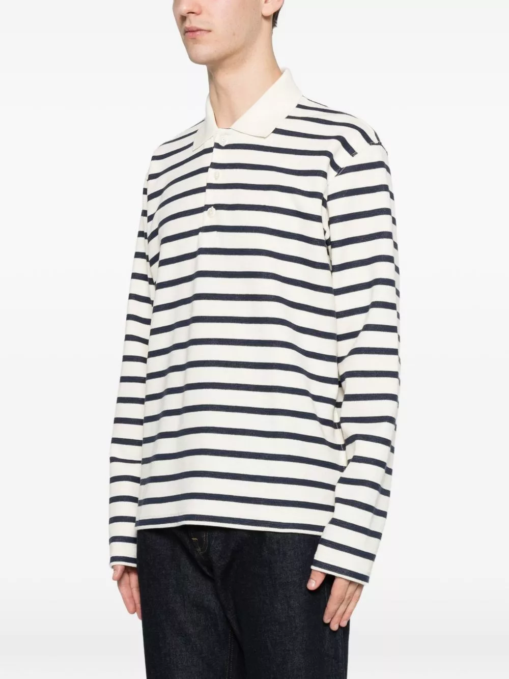 Junya watanabe Polo shirt a righe in cotone, view 2