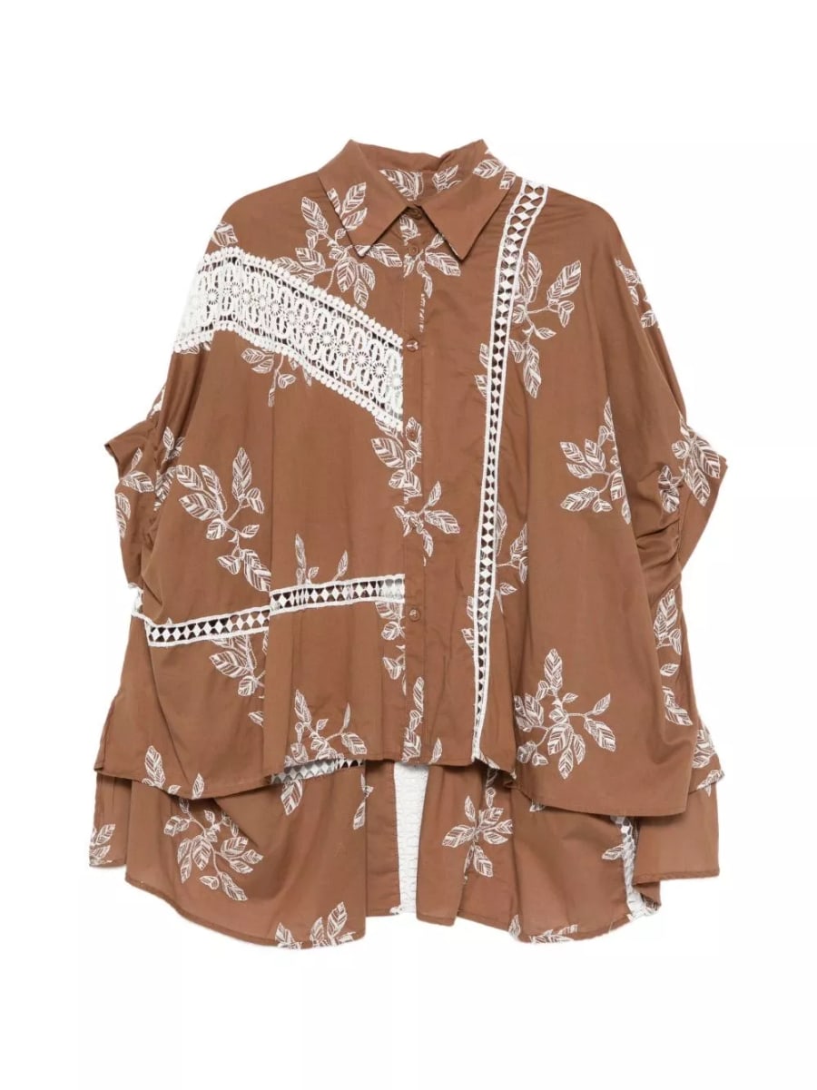 Bye Camicia in cotone stampato