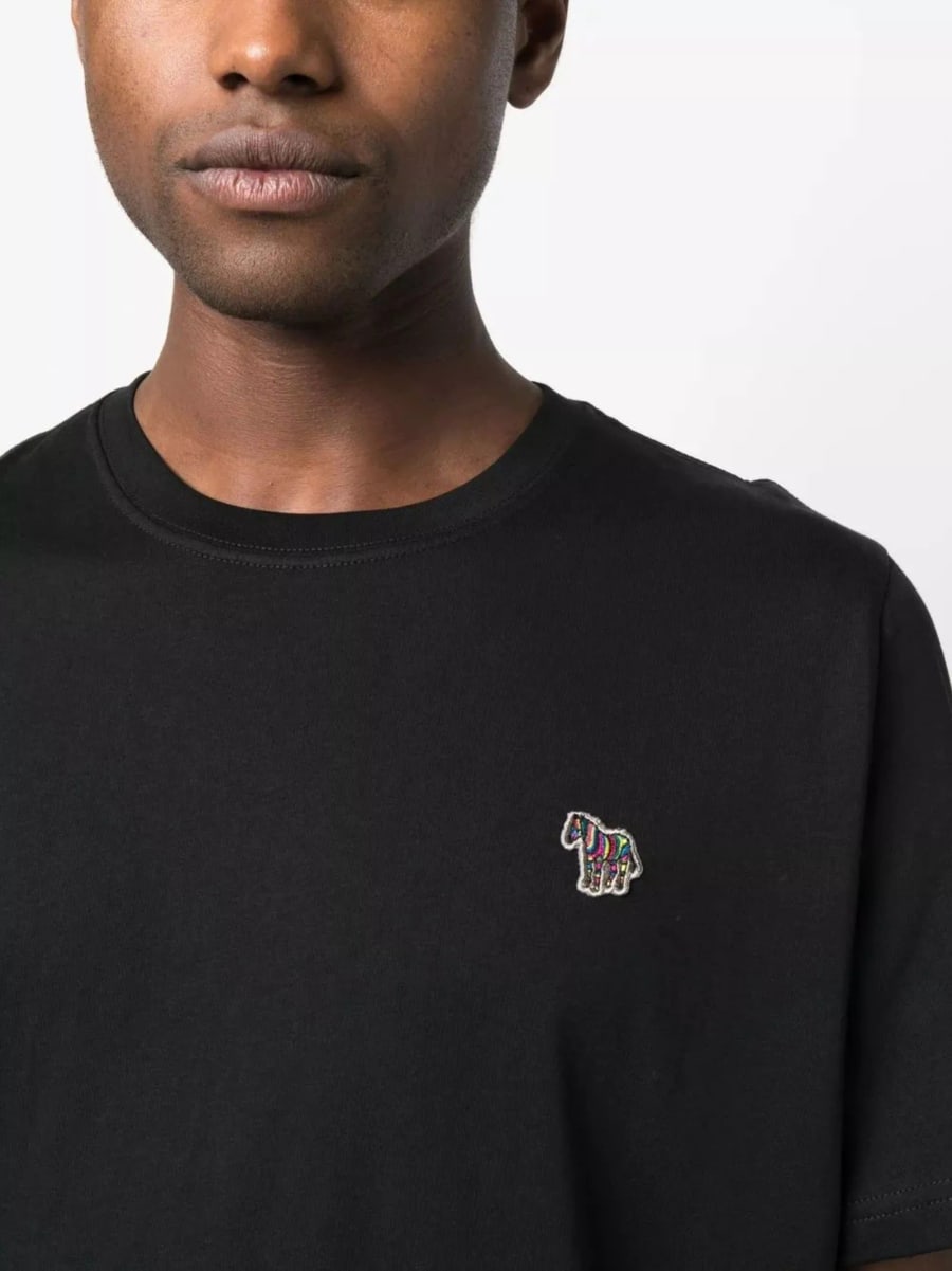 Ps paul smith T-shirt in cotone con logo Zebra, view 4
