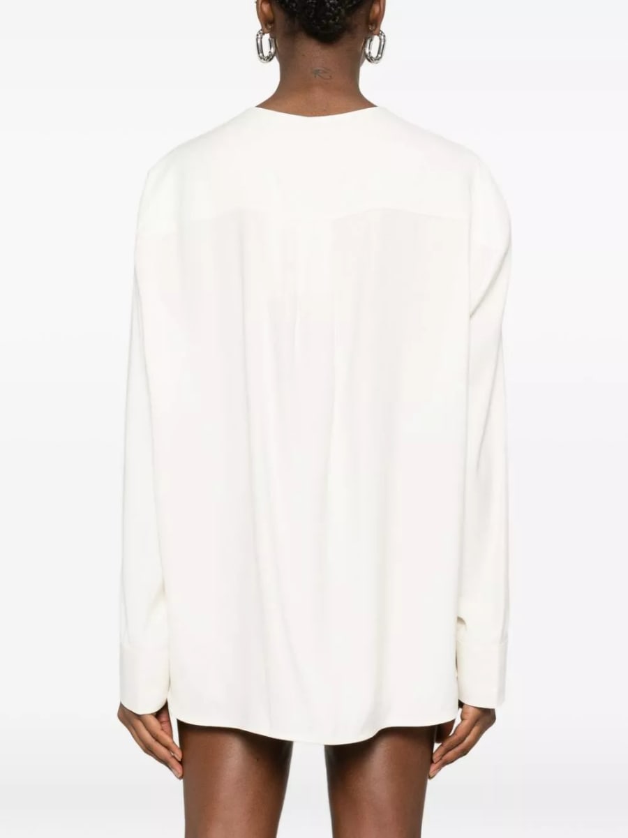 Toteme blusa con scollo a V, view 3
