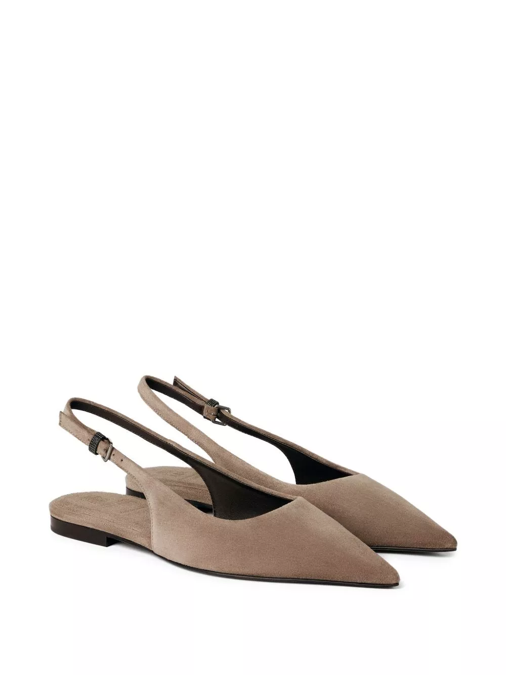 Brunello Cucinelli Ballerine in pelle con cinturino, view 2