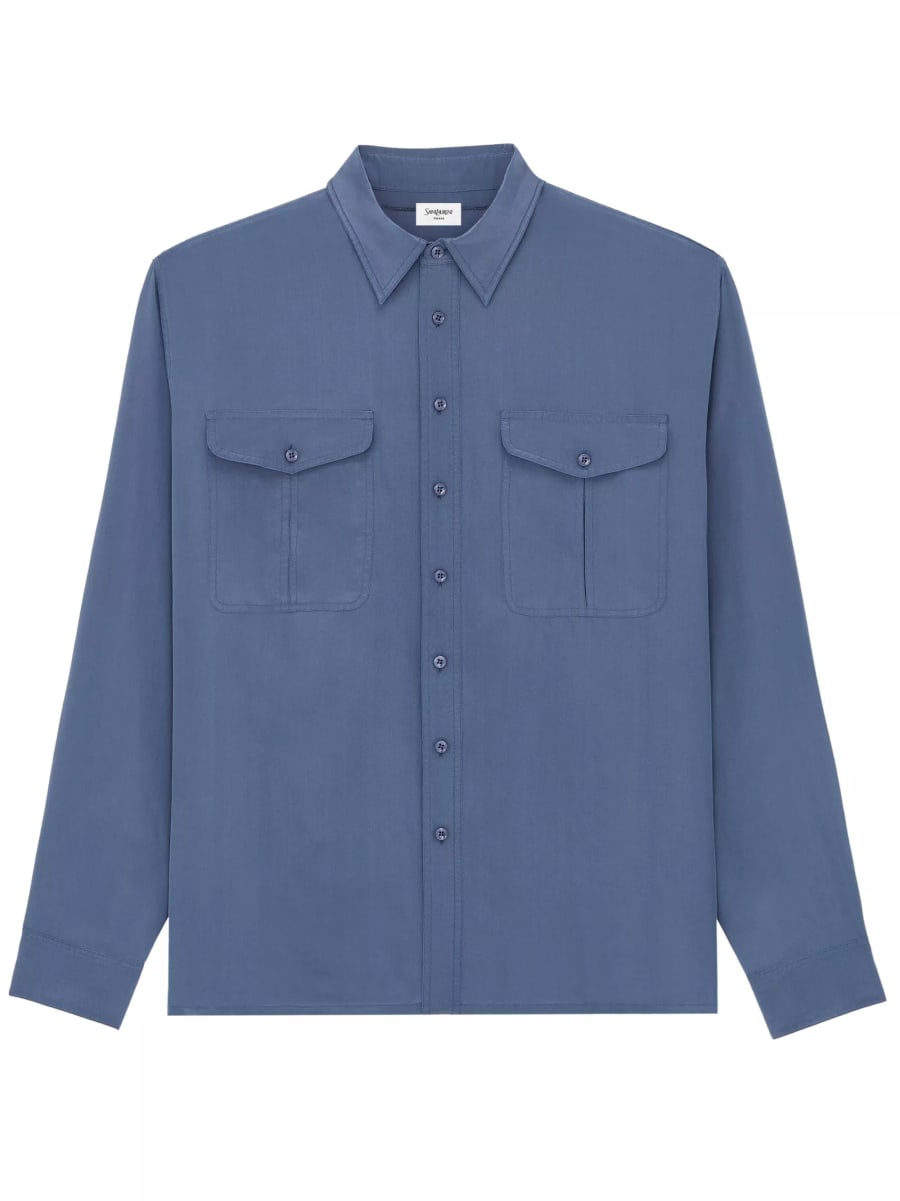 Saint Laurent Camicia in viscosa e seta