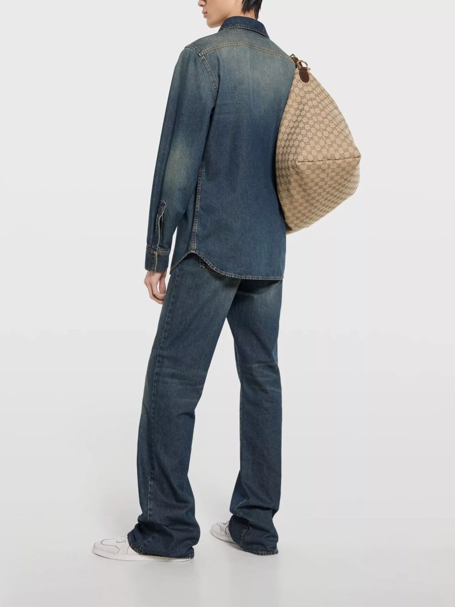 Gucci Camicia in denim di cotone, view 3