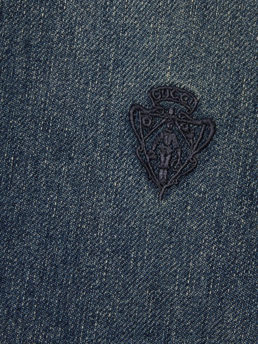 Gucci Camicia in denim di cotone, view 4
