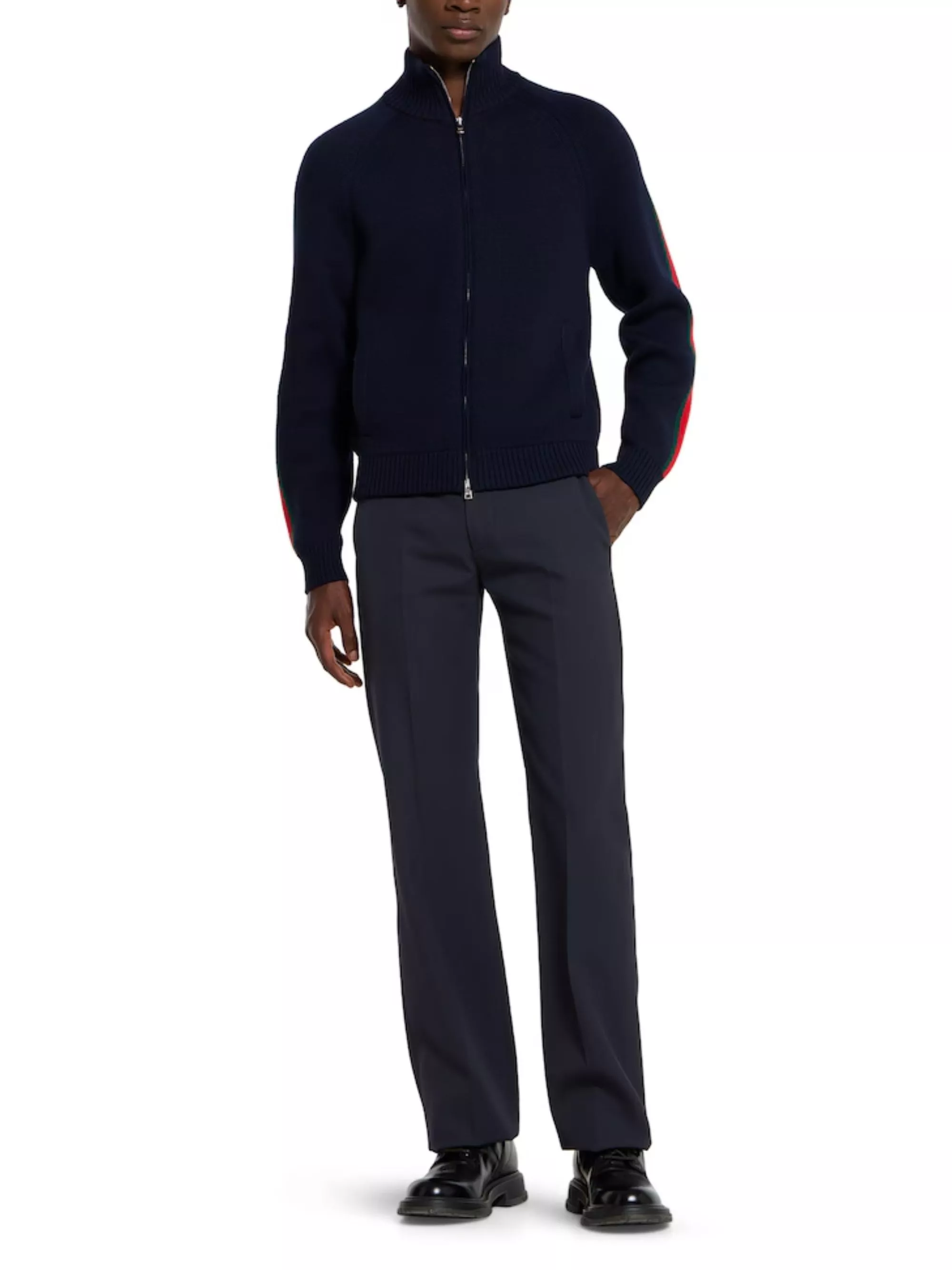 Gucci Giacca in lana con zip, view 2