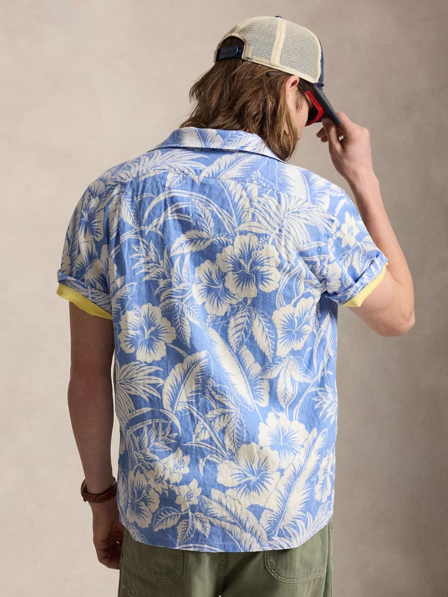 Polo Ralph Lauren Camicia con Stampa Tropicale, view 3