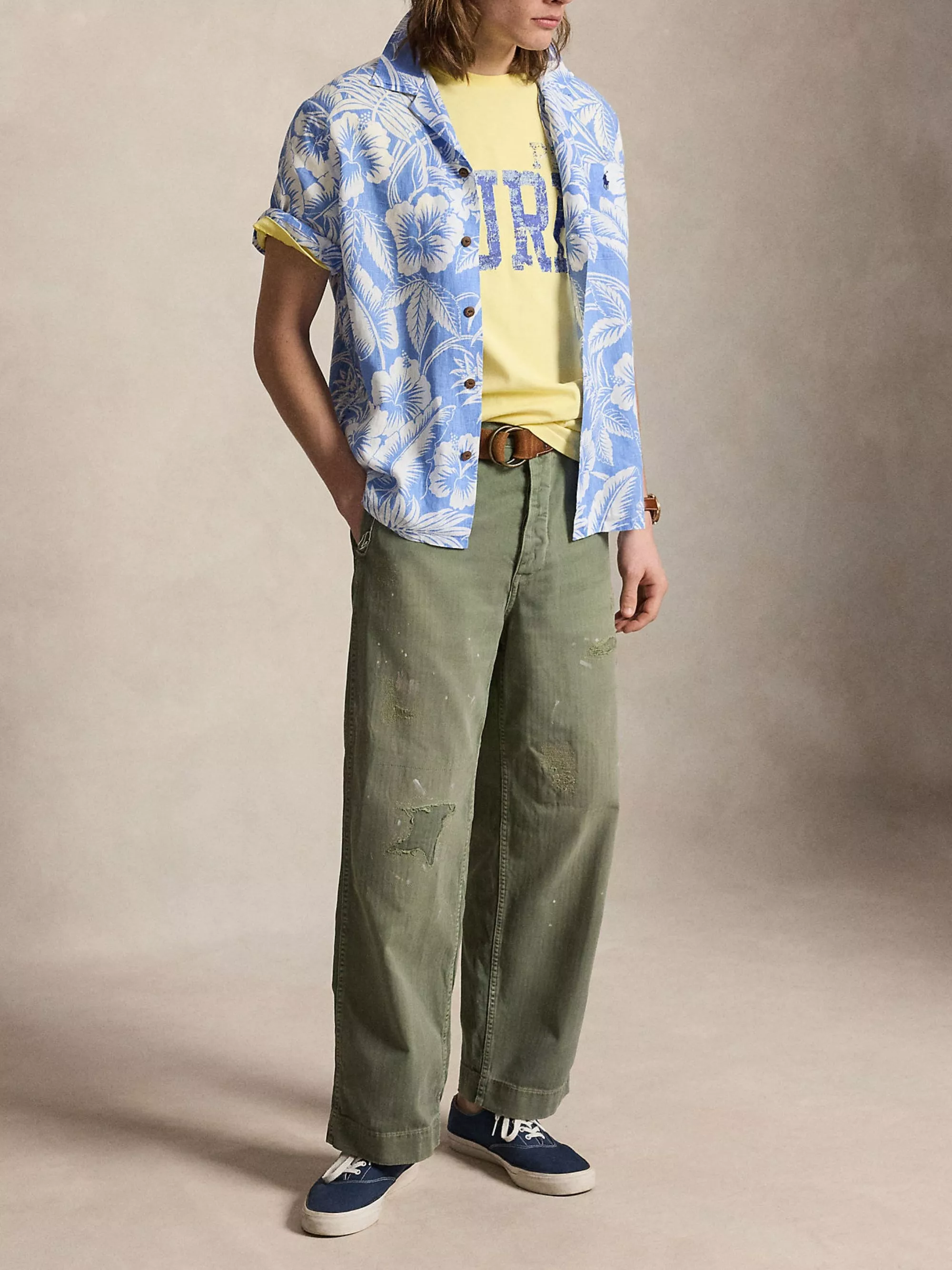Polo Ralph Lauren Camicia con Stampa Tropicale, view 2