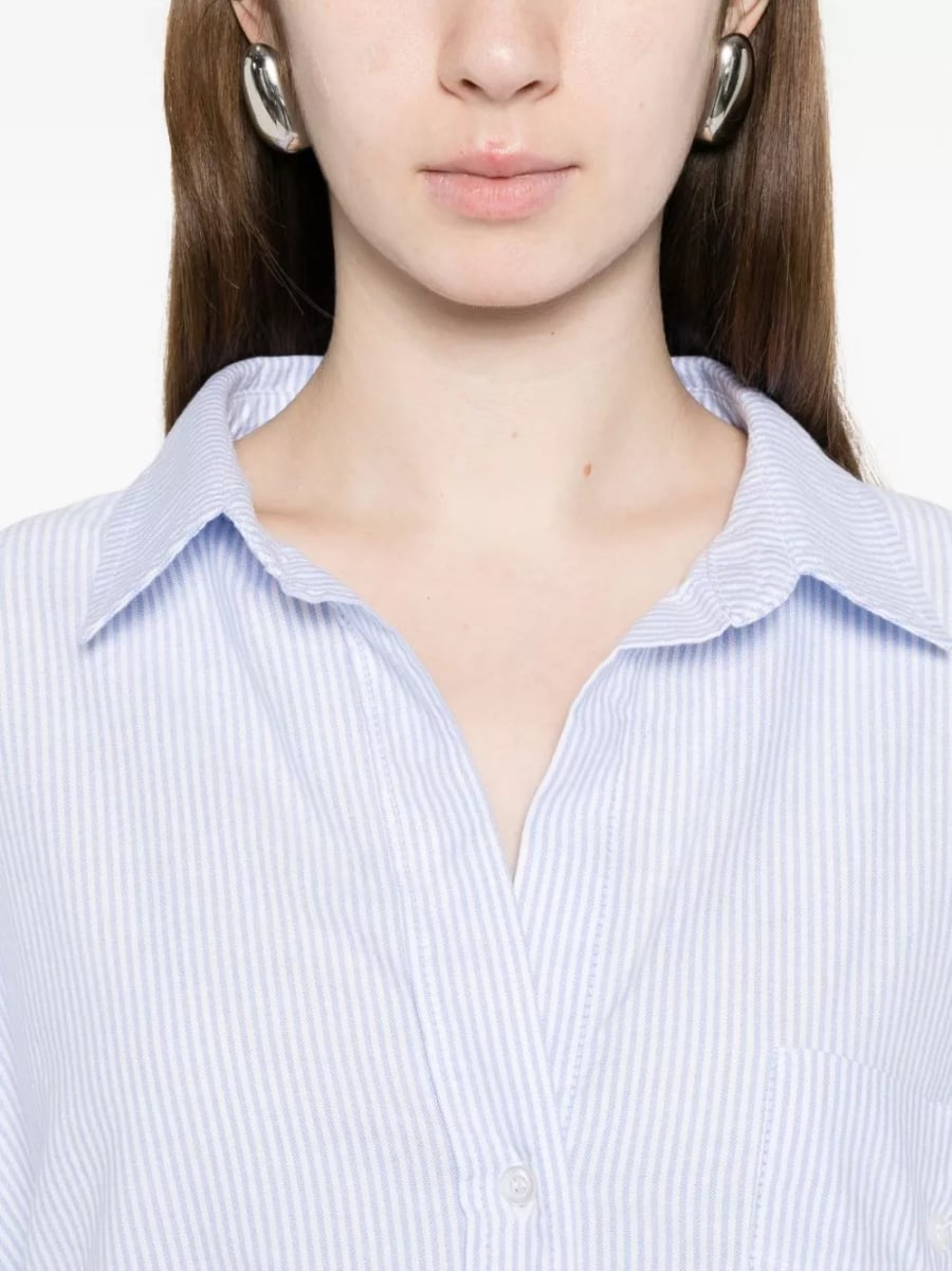 White sand Camicia in cotone a righe, view 3