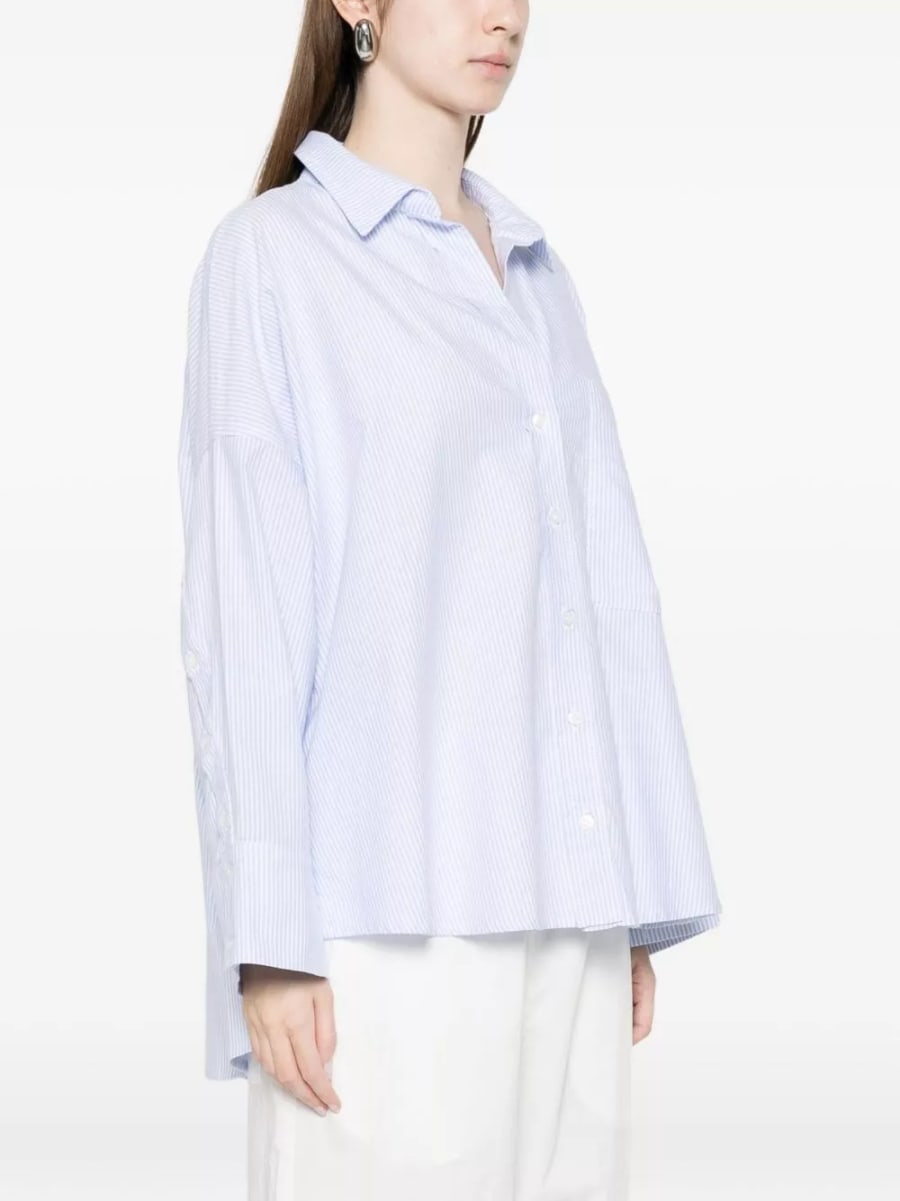 White sand Camicia in cotone a righe, view 5