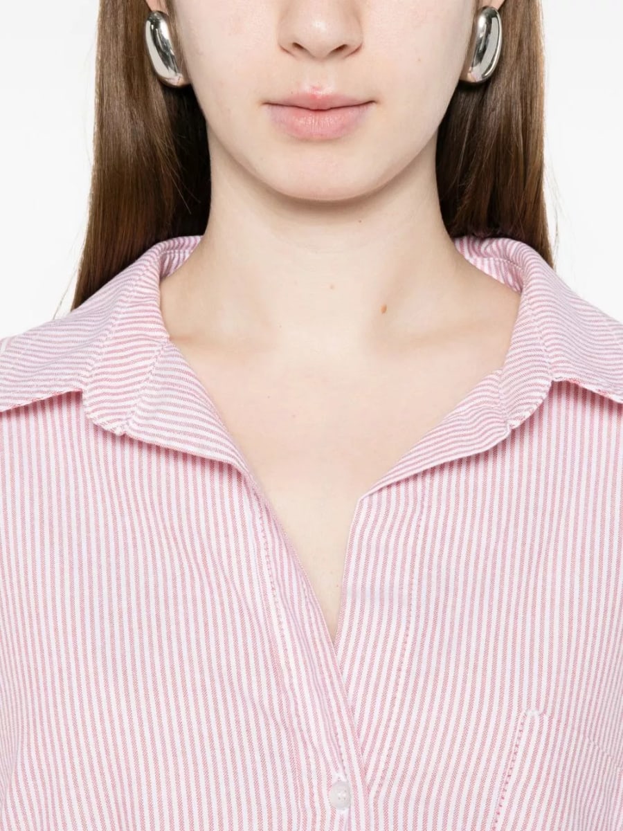 White sand Camicia in cotone a righe, view 2
