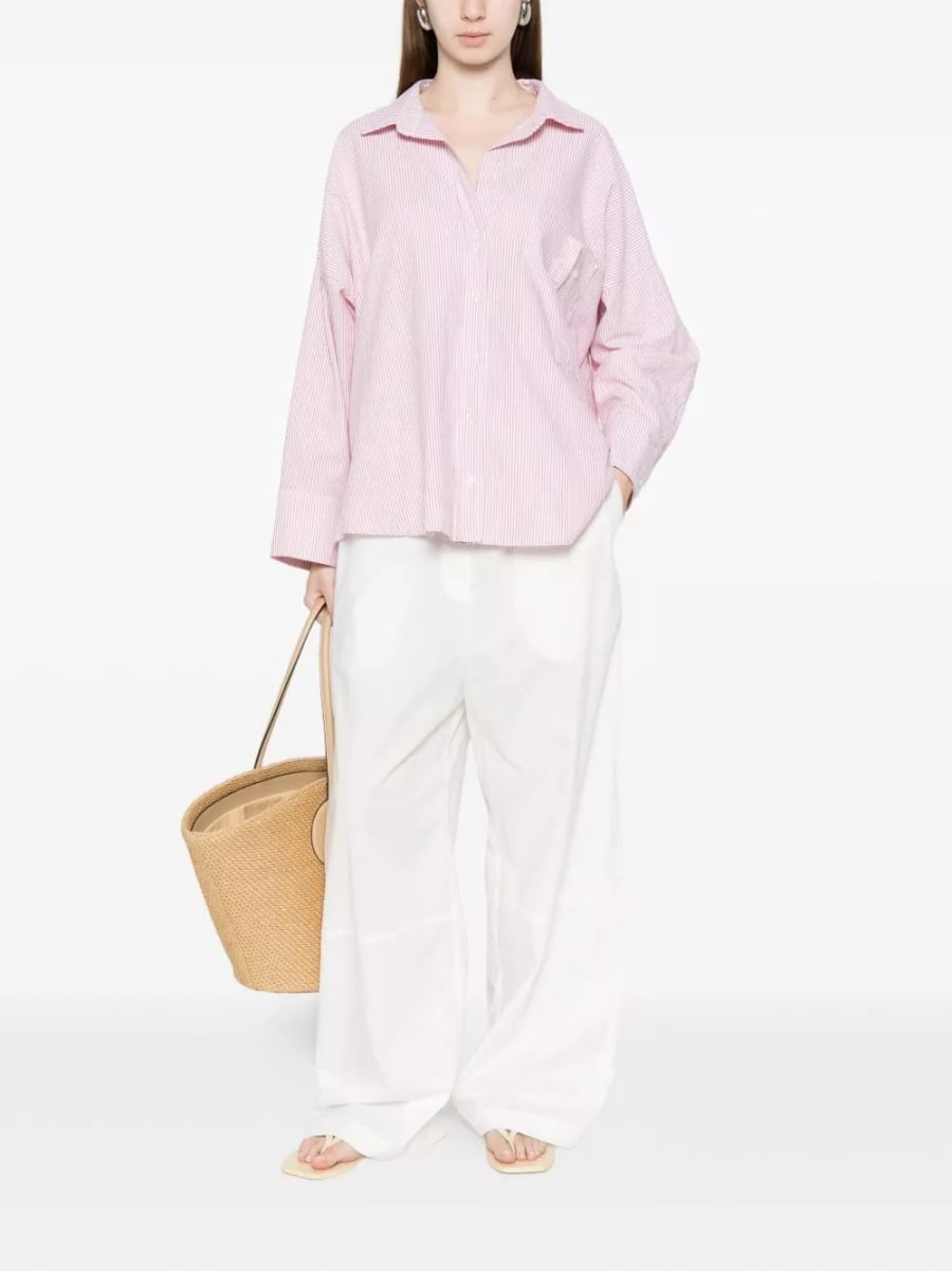 White sand Camicia in cotone a righe, view 3