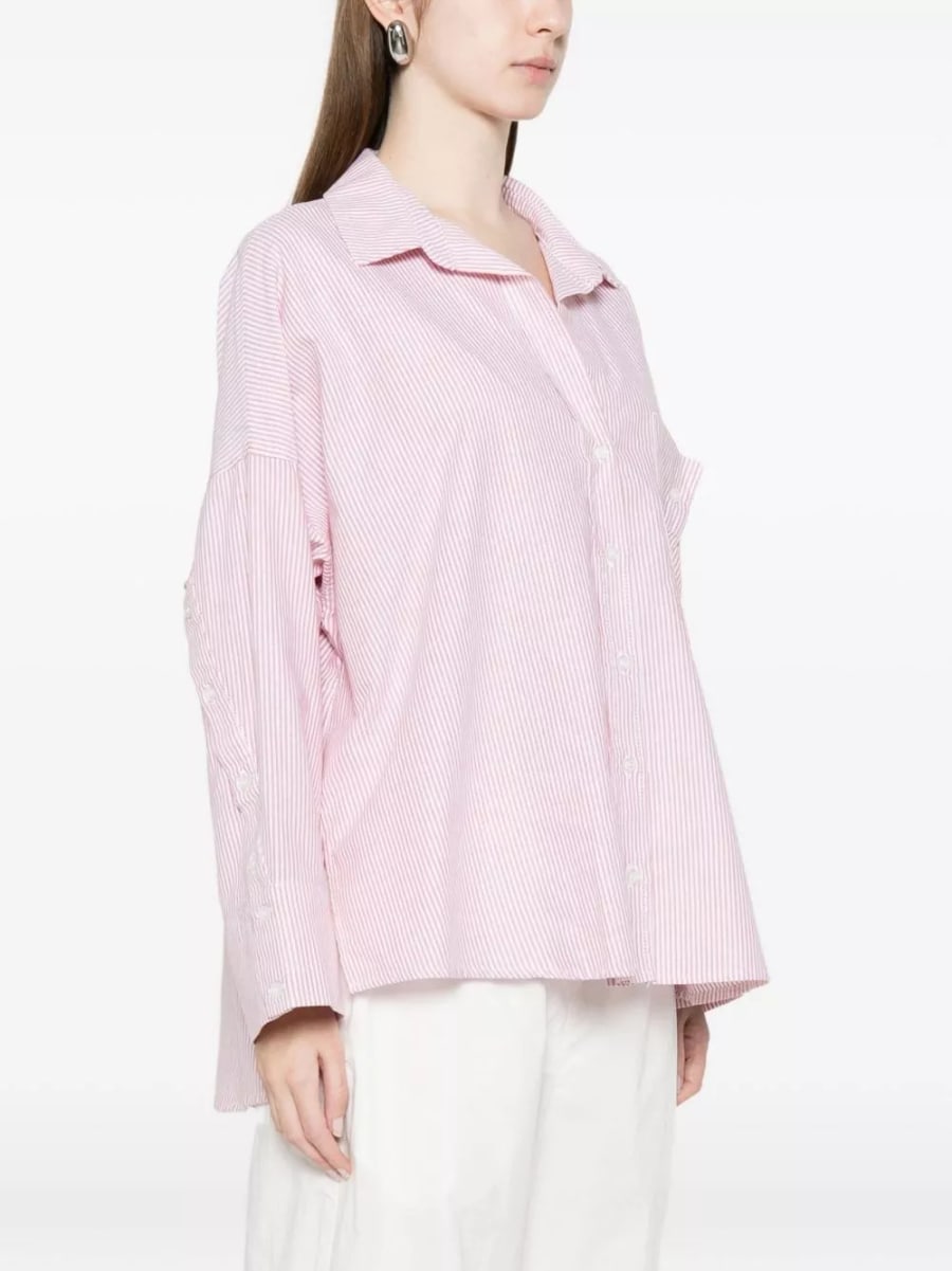White sand Camicia in cotone a righe, view 4