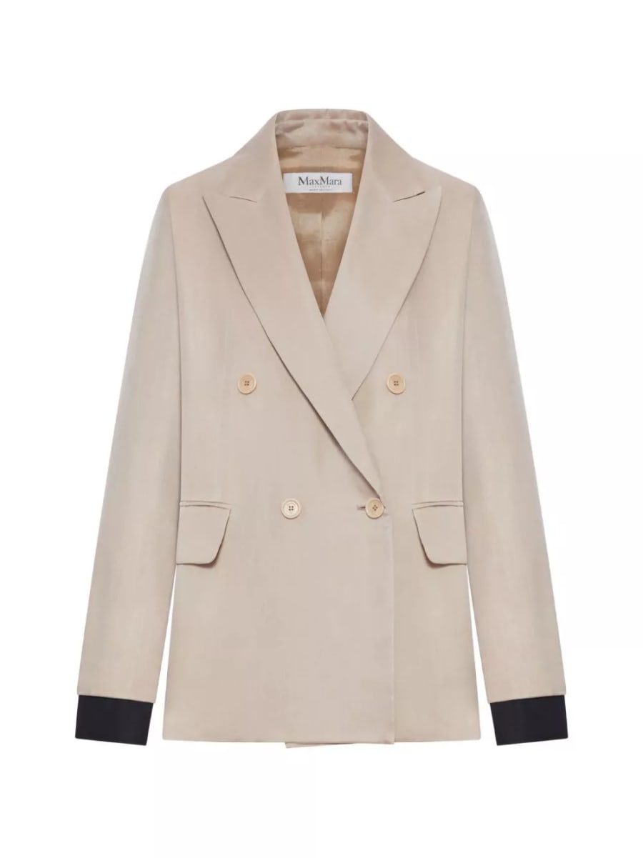 Max Mara Giacca in seta doppiopetto