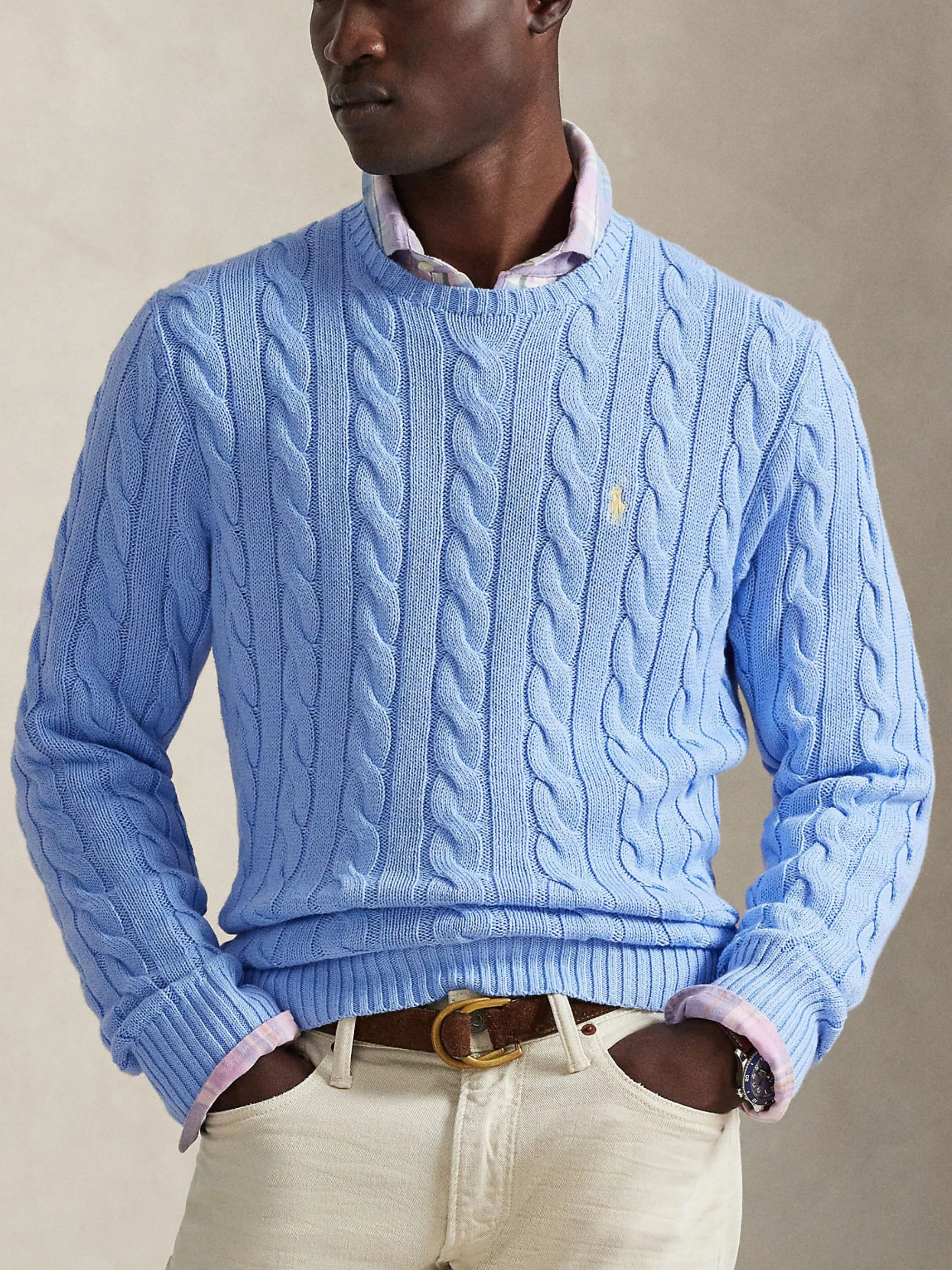 Polo Ralph Lauren Maglione in maglia cable con logo, view 2