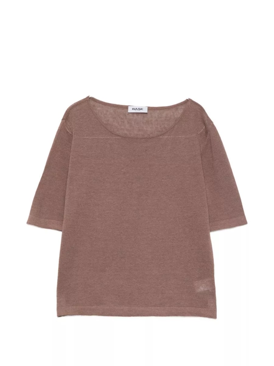 Base maglione in misto lino e cotone