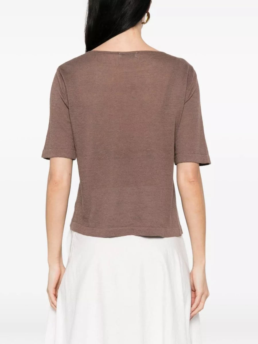 Base maglione in misto lino e cotone, view 5
