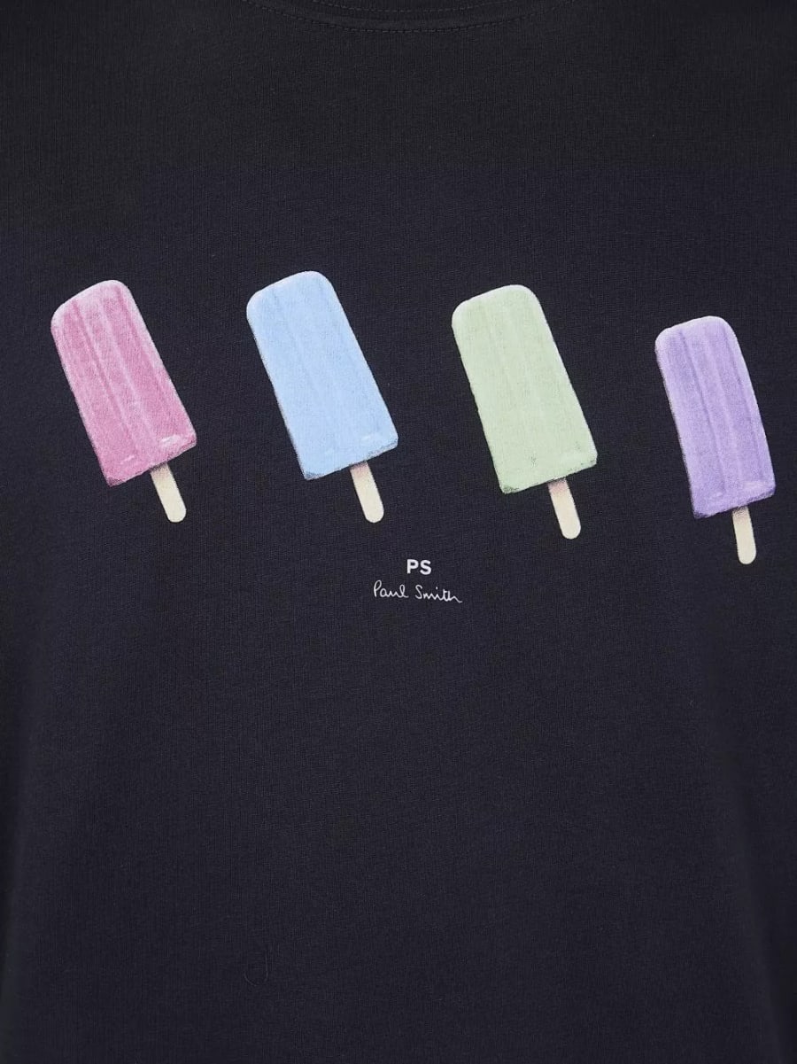 Ps paul smith T-shirt in cotone stampato, view 3