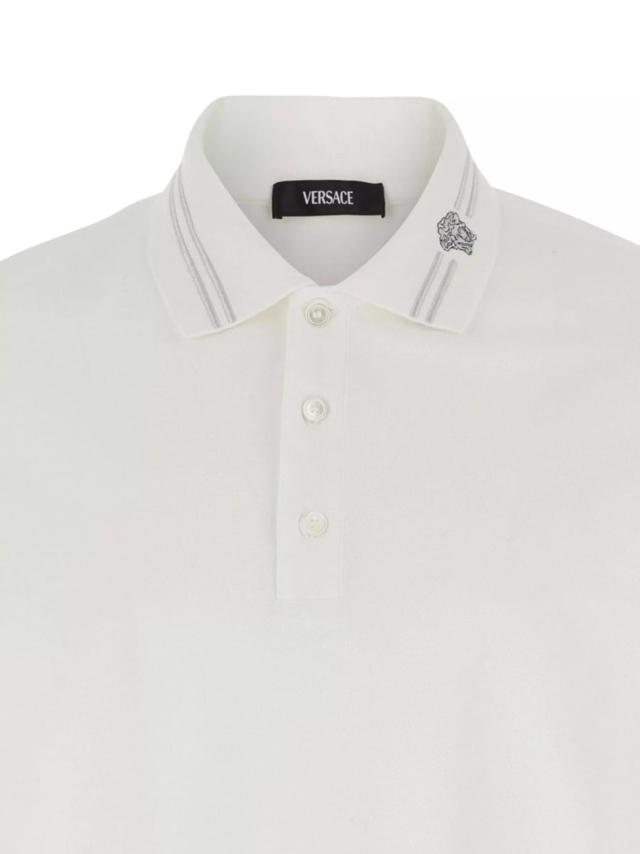 Versace la polo in cotone, view 3