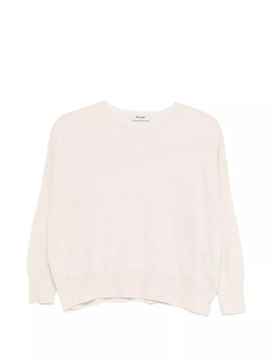 Base maglione in misto lino e cotone