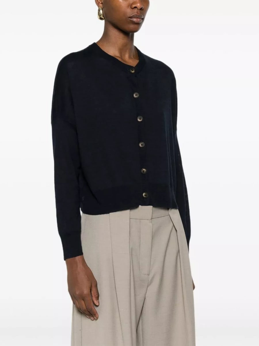 Base Cardigan in misto lino e cotone, view 5
