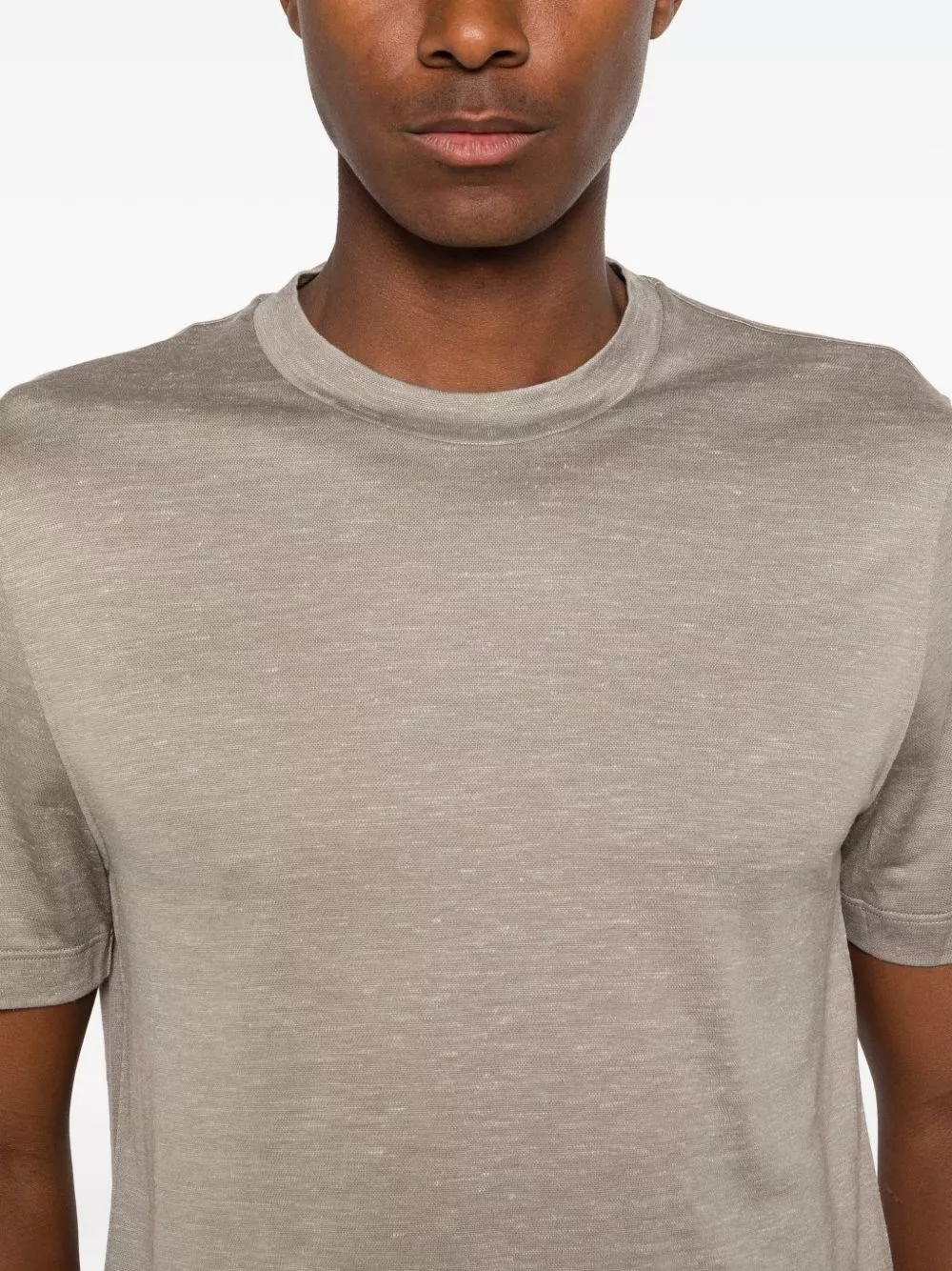 Brioni T-shirt in misto seta e cashmere, view 2