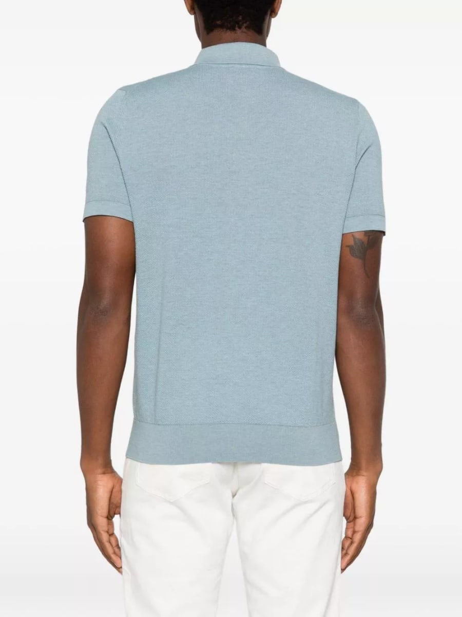 Brioni la polo in cotone, view 3