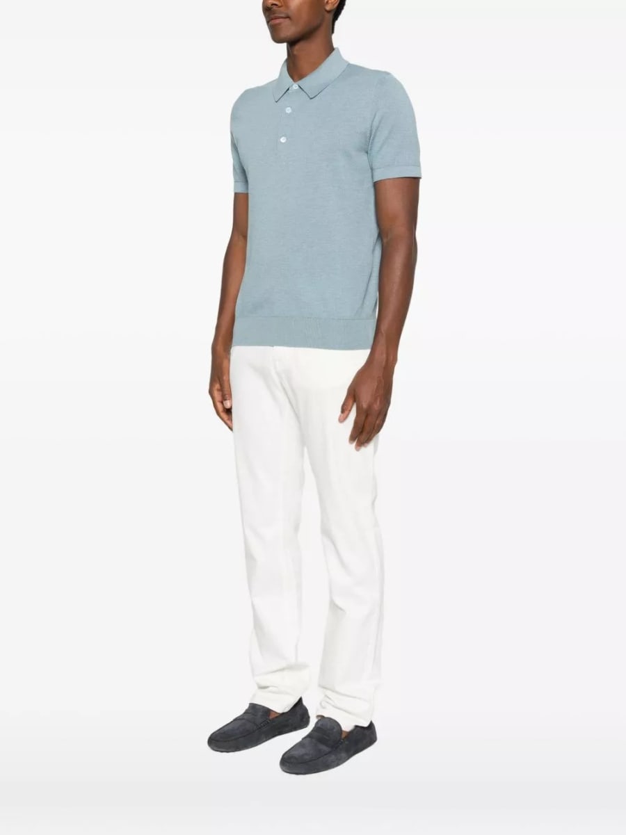 Brioni la polo in cotone, view 4