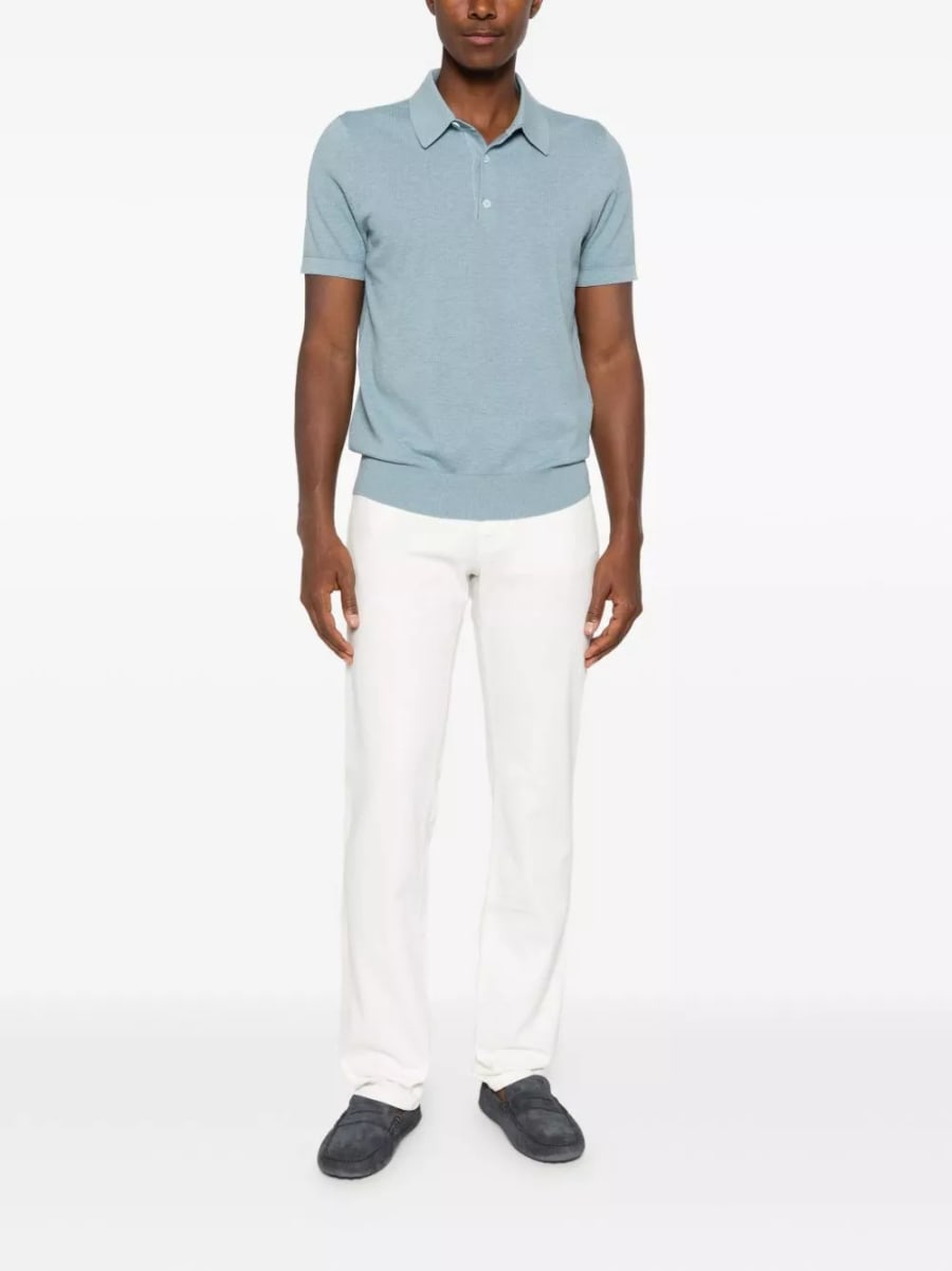 Brioni la polo in cotone, view 5