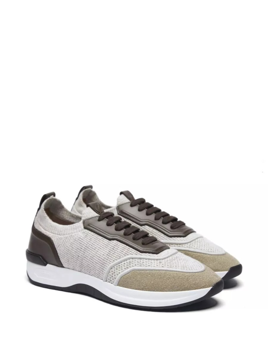 Brioni Sneaker in cotone e lino, view 5