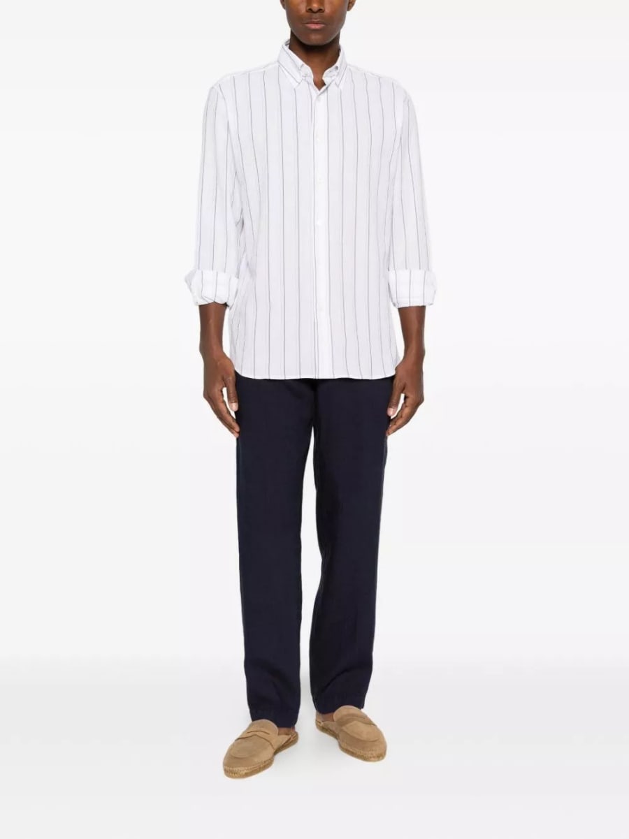 Brioni Camicia a righe in cotone, view 2