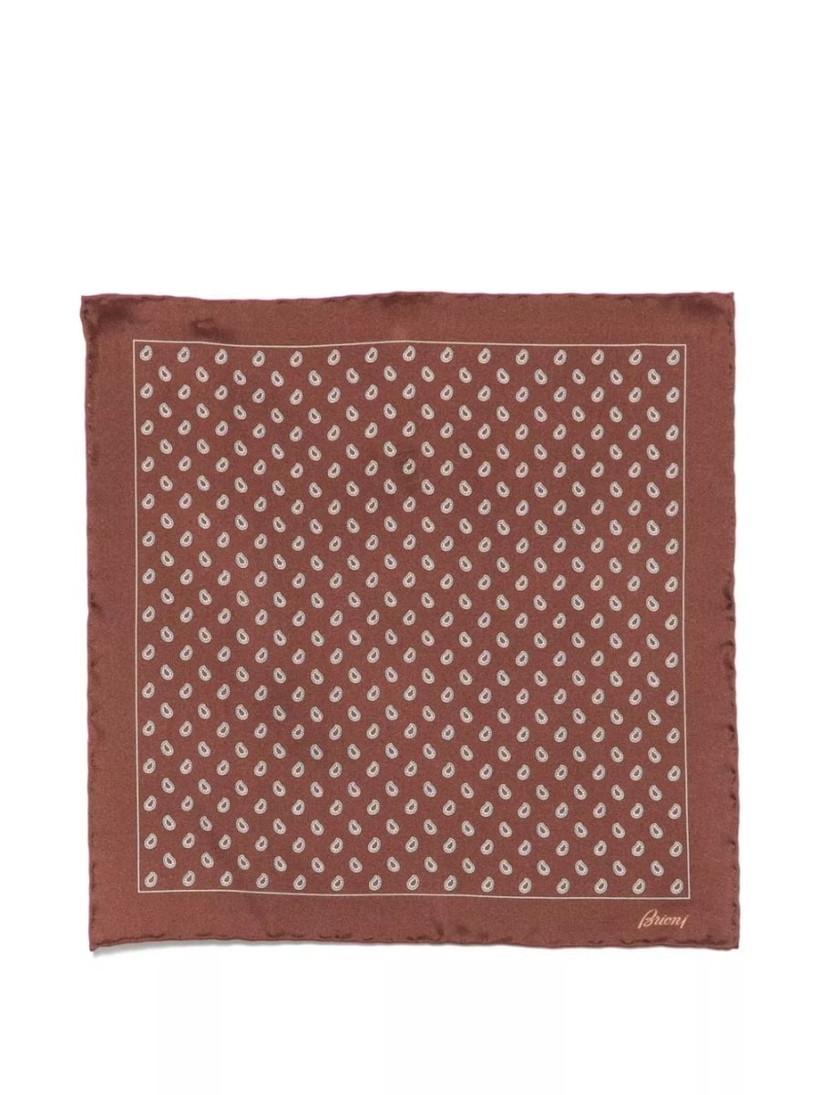 Brioni Foulard in seta stampata