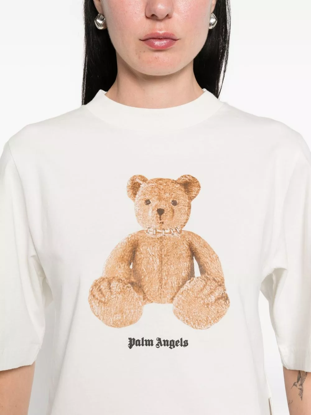Palm Angels T-shirt in cotone Bear, view 2