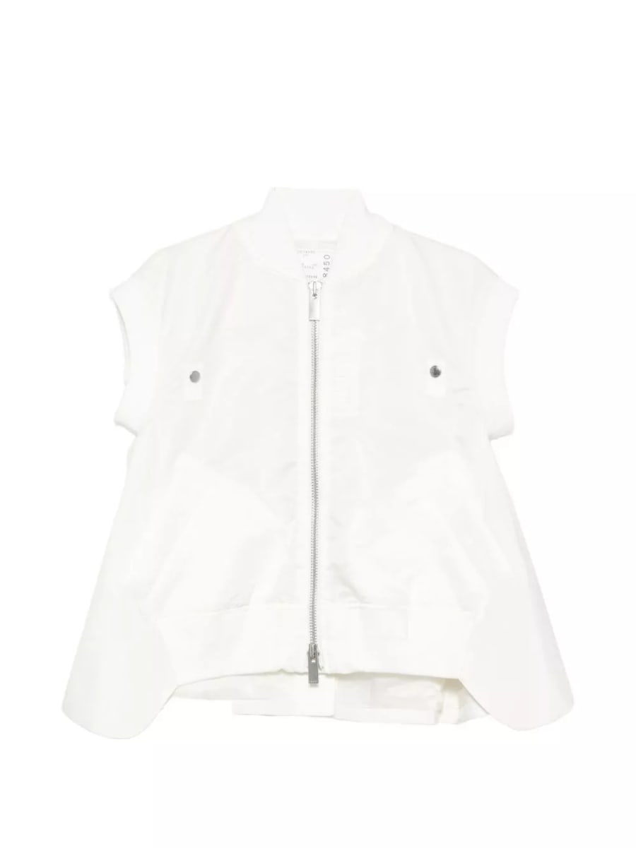Sacai Gilet in lana e nylon