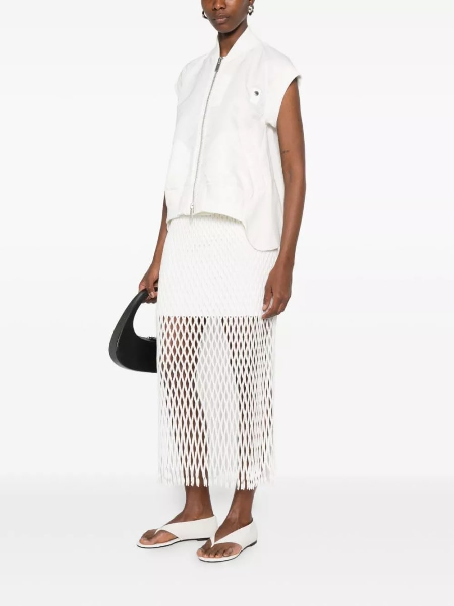 Sacai Gilet in lana e nylon, view 2